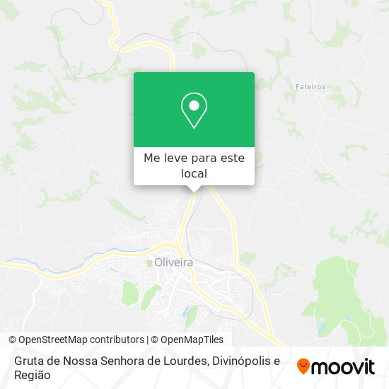 Gruta de Nossa Senhora de Lourdes mapa
