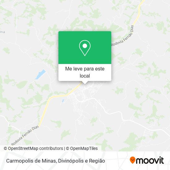 Carmopolis de Minas mapa