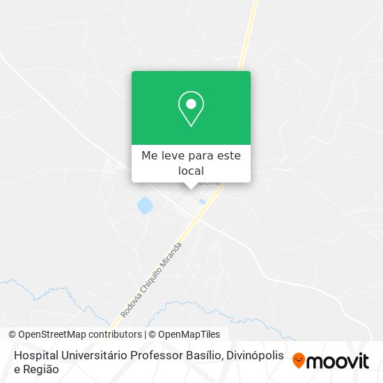 Hospital Universitário Professor Basílio mapa