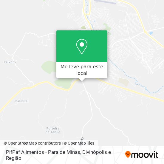 PifPaf Alimentos - Para de Minas mapa