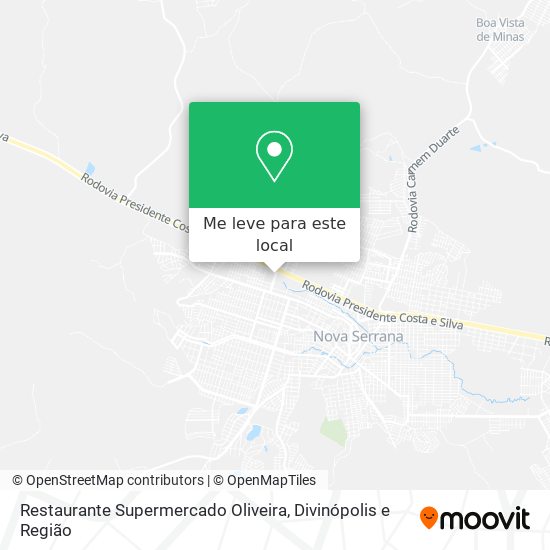 Restaurante Supermercado Oliveira mapa