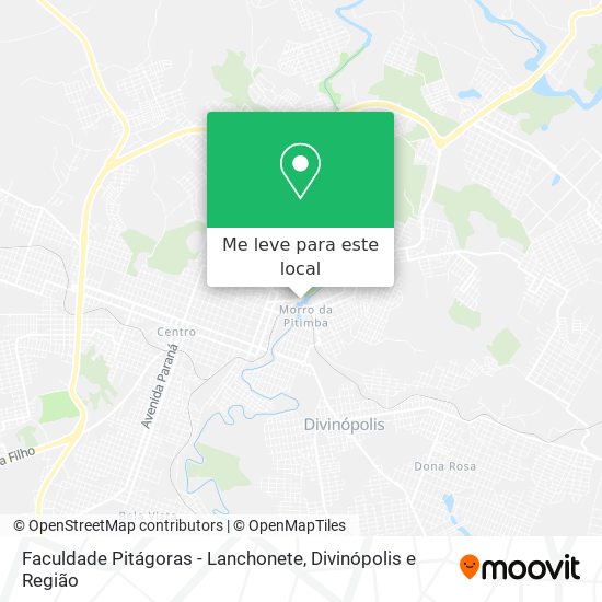 Faculdade Pitágoras - Lanchonete mapa