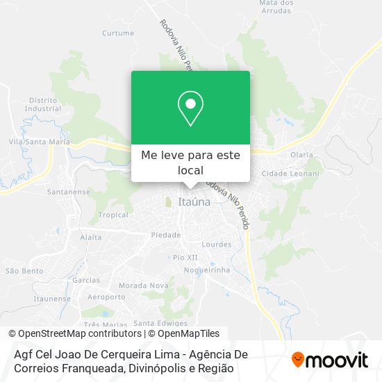 Agf Cel Joao De Cerqueira Lima - Agência De Correios Franqueada mapa
