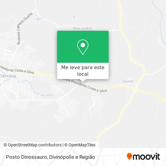Posto Dinossauro mapa