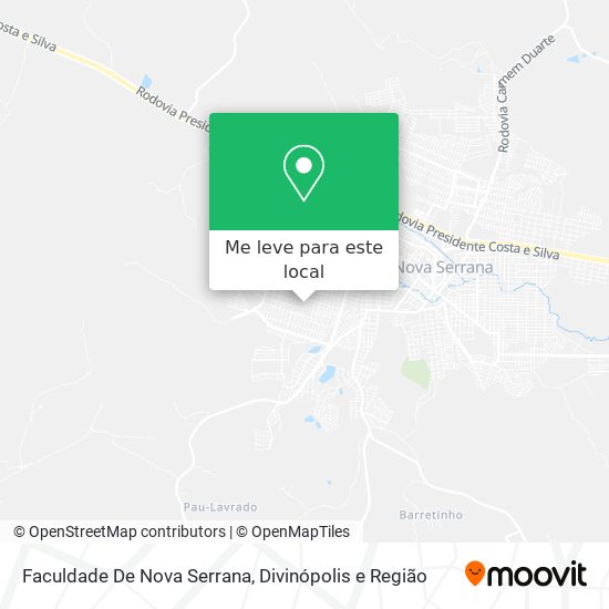 Faculdade De Nova Serrana mapa