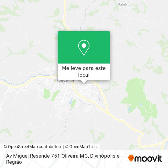 Av Miguel Resende 751 Oliveira MG mapa