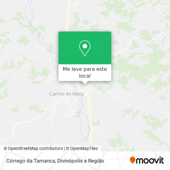 Córrego da Tamanca mapa