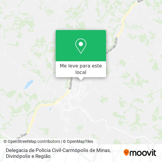 Delegacia de Polícia Civil-Carmópolis de Minas mapa