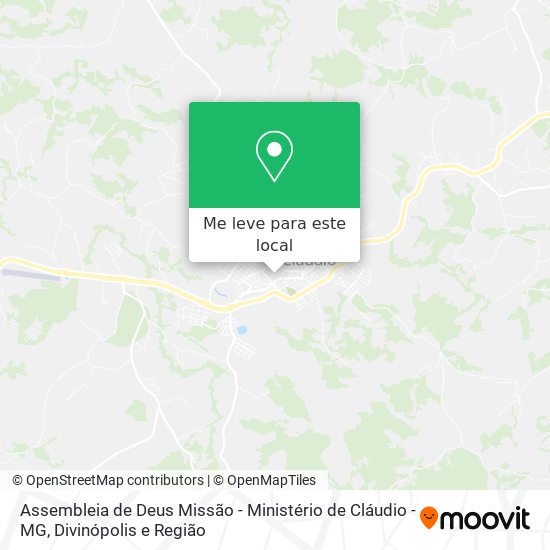Assembleia de Deus Missão - Ministério de Cláudio - MG mapa
