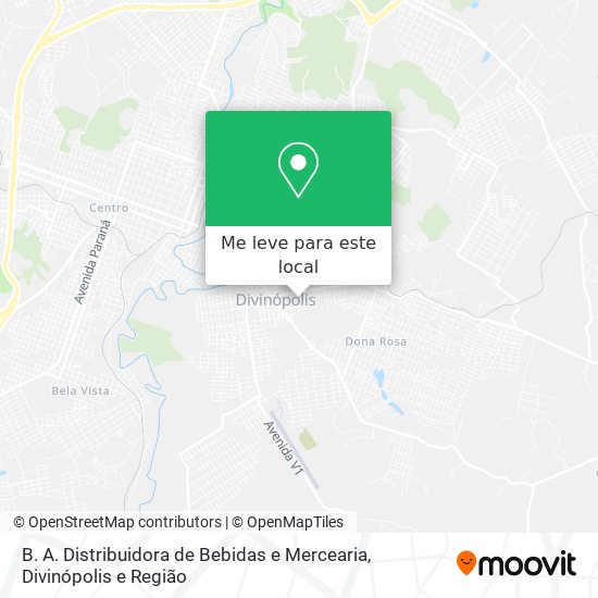 B. A. Distribuidora de Bebidas e Mercearia mapa