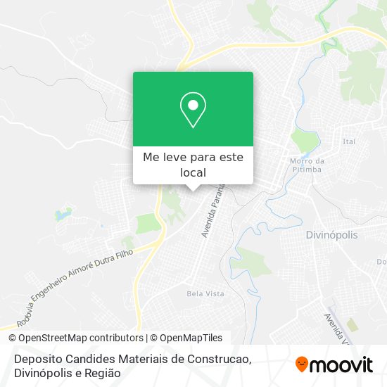 Deposito Candides Materiais de Construcao mapa