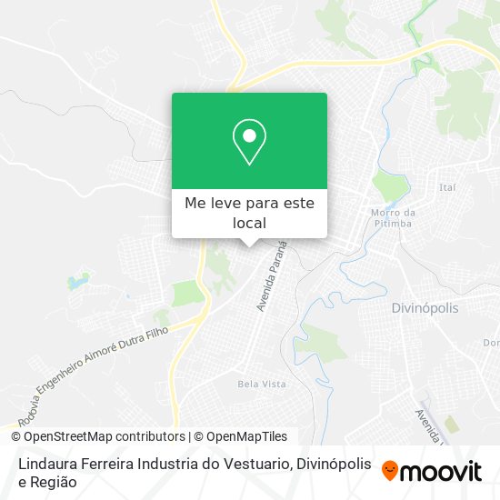 Lindaura Ferreira Industria do Vestuario mapa