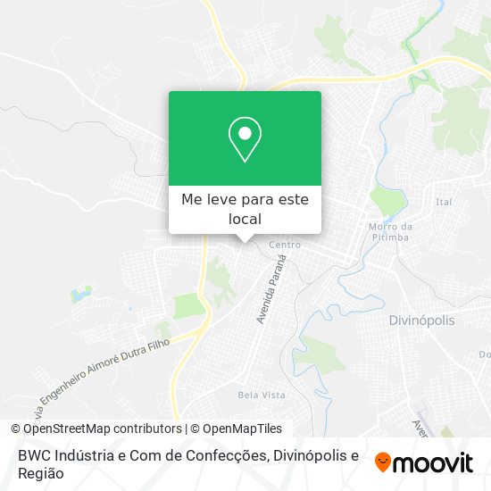 BWC Indústria e Com de Confecções mapa