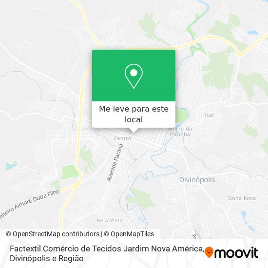 Factextil Comércio de Tecidos Jardim Nova América mapa