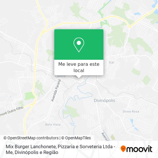 Mix Burger Lanchonete, Pizzaria e Sorveteria Ltda - Me mapa