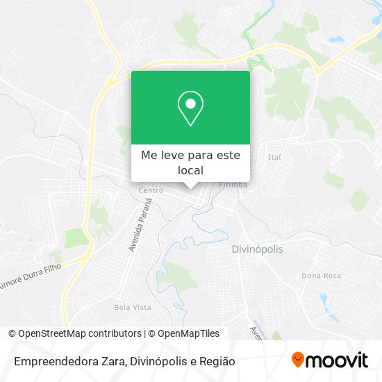 Empreendedora Zara mapa