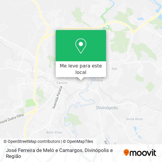 José Ferreira de Meló e Camargos mapa