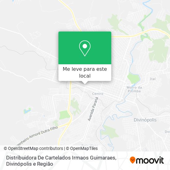 Distribuidora De Cartelados Irmaos Guimaraes mapa