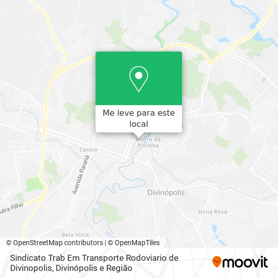 Sindicato Trab Em Transporte Rodoviario de Divinopolis mapa