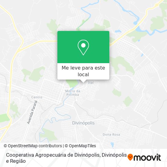 Cooperativa Agropecuária de Divinópolis mapa