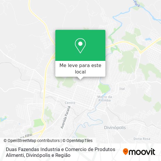 Duas Fazendas Industria e Comercio de Produtos Alimenti mapa