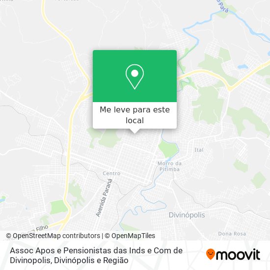 Assoc Apos e Pensionistas das Inds e Com de Divinopolis mapa