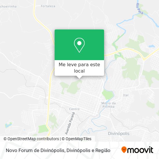 Novo Forum de Divinópolis mapa