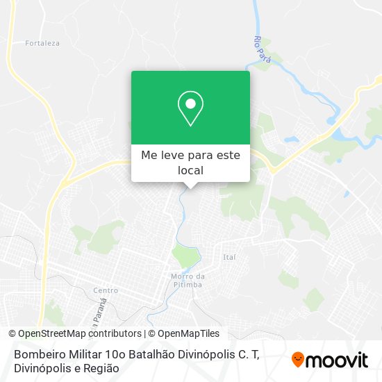 Bombeiro Militar 10o Batalhão Divinópolis C. T mapa