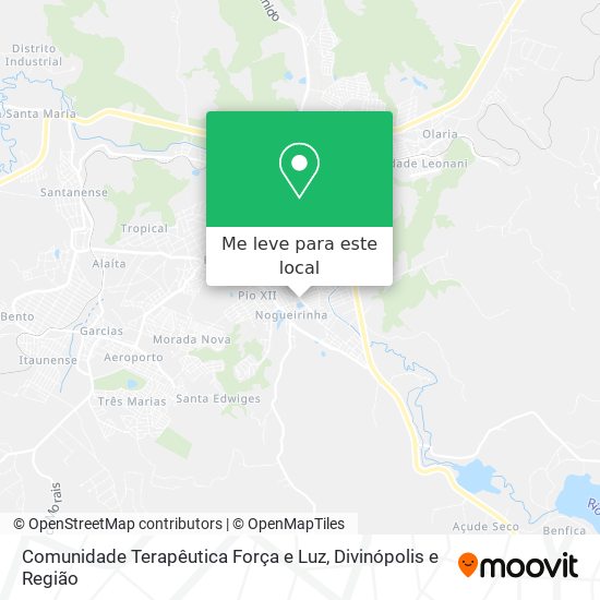 Comunidade Terapêutica Força e Luz mapa