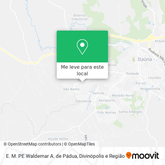 E. M. PE Waldemar A. de Pádua mapa