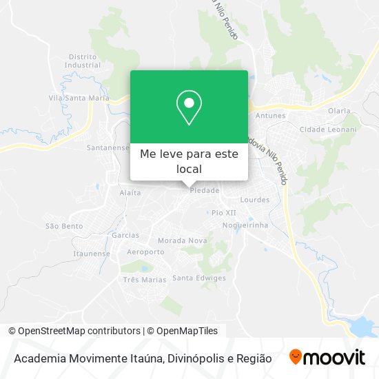 Academia Movimente Itaúna mapa