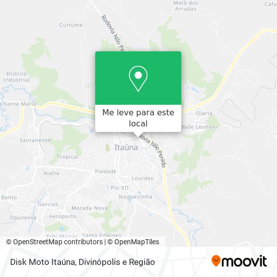 Disk Moto Itaúna mapa