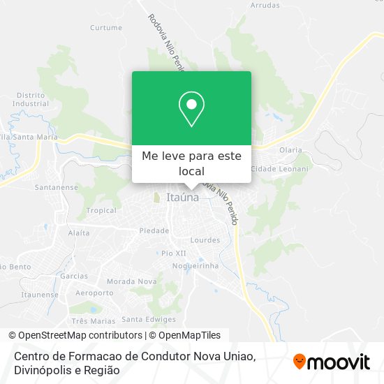 Centro de Formacao de Condutor Nova Uniao mapa
