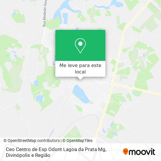 Ceo Centro de Esp Odont Lagoa da Prata Mg mapa