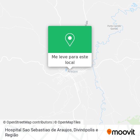 Hospital Sao Sebastiao de Araujos mapa