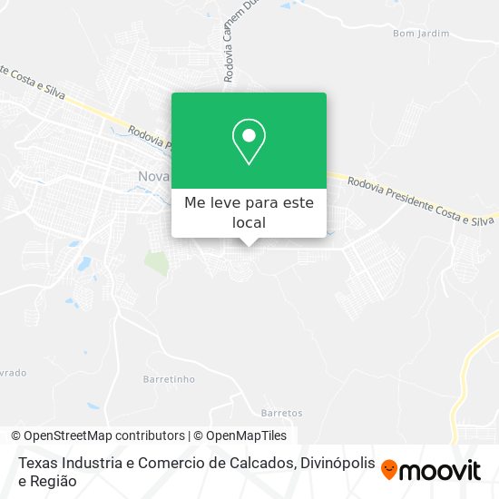 Texas Industria e Comercio de Calcados mapa