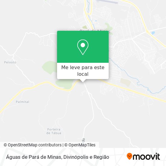 Águas de Pará de Minas mapa