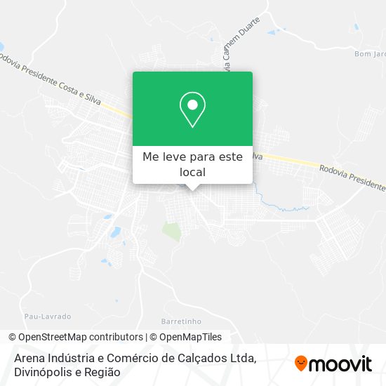 Arena Indústria e Comércio de Calçados Ltda mapa