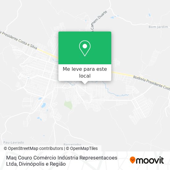 Maq Couro Comércio Indústria Representacoes Ltda mapa