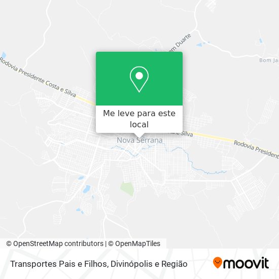 Transportes Pais e Filhos mapa