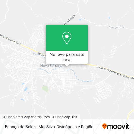 Espaço da Beleza Mel Silva mapa