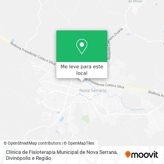 Clínica de Físioterapia Municipal de Nova Serrana mapa