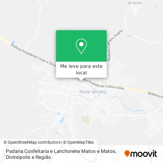 Padaria Confeitaria e Lanchonete Matos e Matos mapa