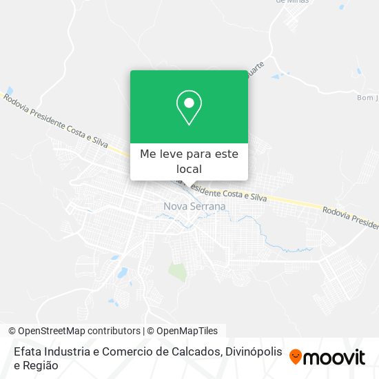 Efata Industria e Comercio de Calcados mapa