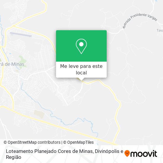 Loteamento Planejado Cores de Minas mapa