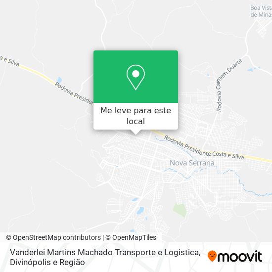 Vanderlei Martins Machado Transporte e Logistica mapa