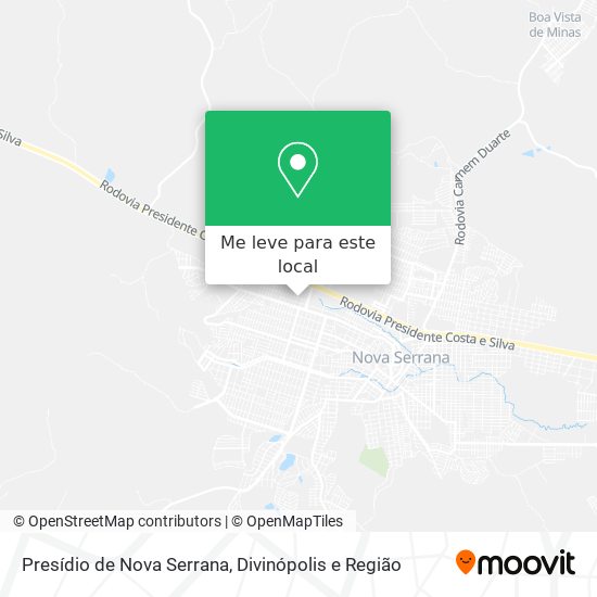 Presídio de Nova Serrana mapa
