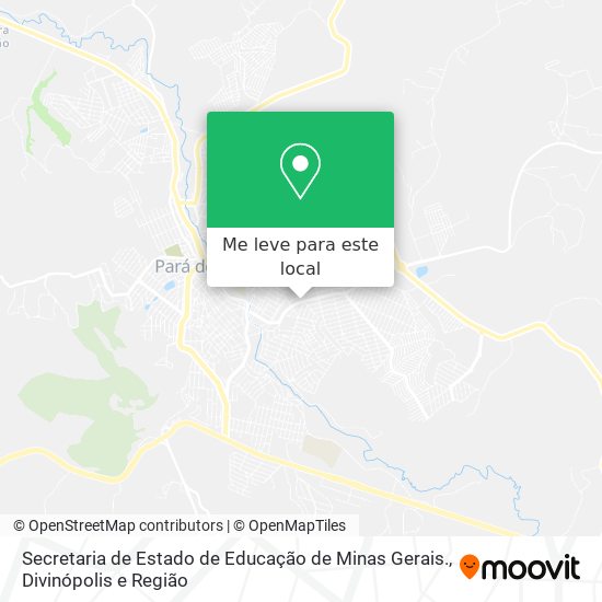 Secretaria de Estado de Educação de Minas Gerais. mapa