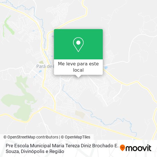 Pre Escola Municipal Maria Tereza Diniz Brochado E. Souza mapa
