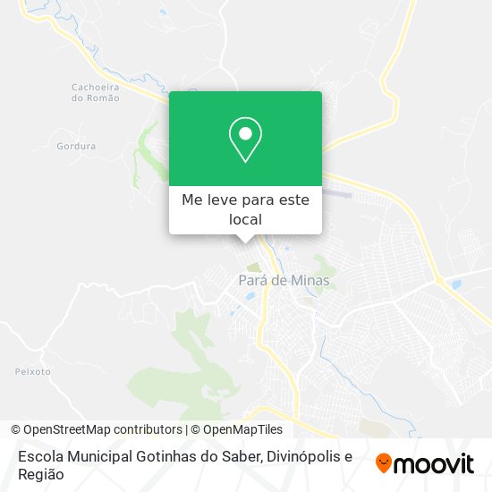 Escola Municipal Gotinhas do Saber mapa